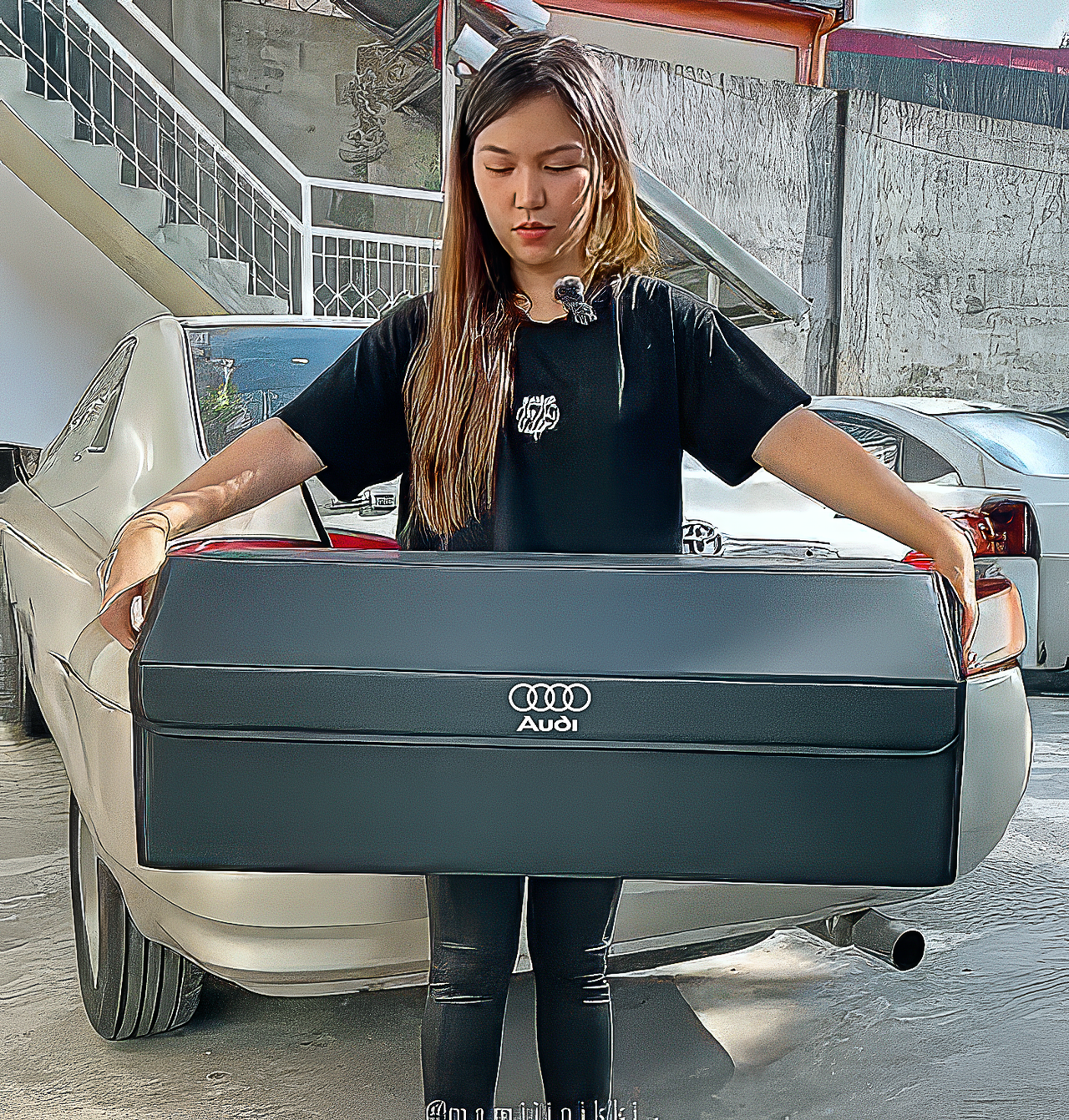Foldable Car Trunk Organizer With 2 Compartments For Toyota Honda Suzuki Kia Hyundai & More Brands