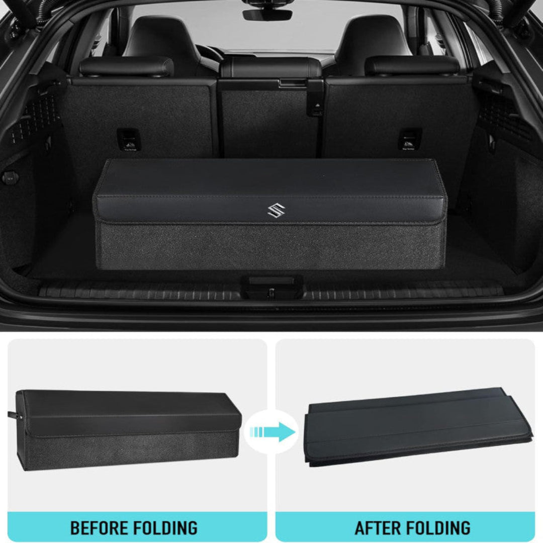 Foldable Car Trunk Organizer With 3 Compartments For Toyota Honda Suzuki Kia Hyundai & More Brands