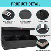Thumbnail for Foldable Car Trunk Organizer With 3 Compartments For Toyota Honda Suzuki Kia Hyundai & More Brands