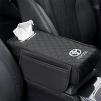 Thumbnail for Car Armrest Cushion With Tissue Box & Storage Pocket For Toyota Honda Suzuki Kia Hyundai & More