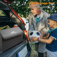 Thumbnail for Foldable Car Trunk Organizer With 2 Compartments For Toyota Honda Suzuki Kia Hyundai & More Brands