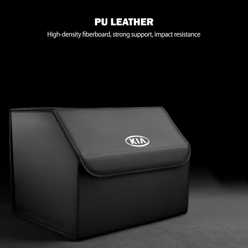 Foldable Car Trunk Organizer With 2 Compartments For Toyota Honda Suzuki Kia Hyundai & More Brands