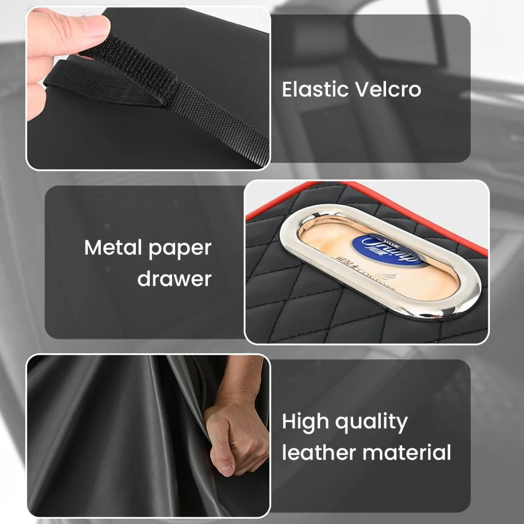 Car Armrest Cushion With Tissue Box & Storage Pocket For Toyota Honda Suzuki Kia Hyundai & More
