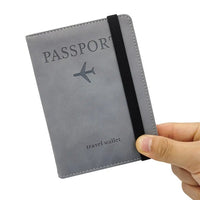 Thumbnail for Portable leather travel passport holder