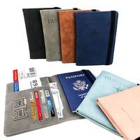 Thumbnail for Portable leather travel passport holder