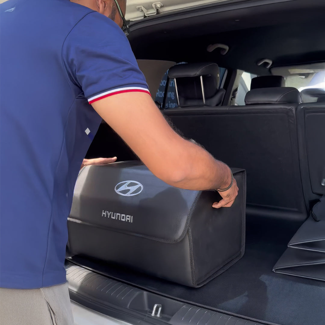 Foldable Car Trunk Organizer With 3 Compartments For Toyota Honda Suzuki Kia Hyundai & More Brands