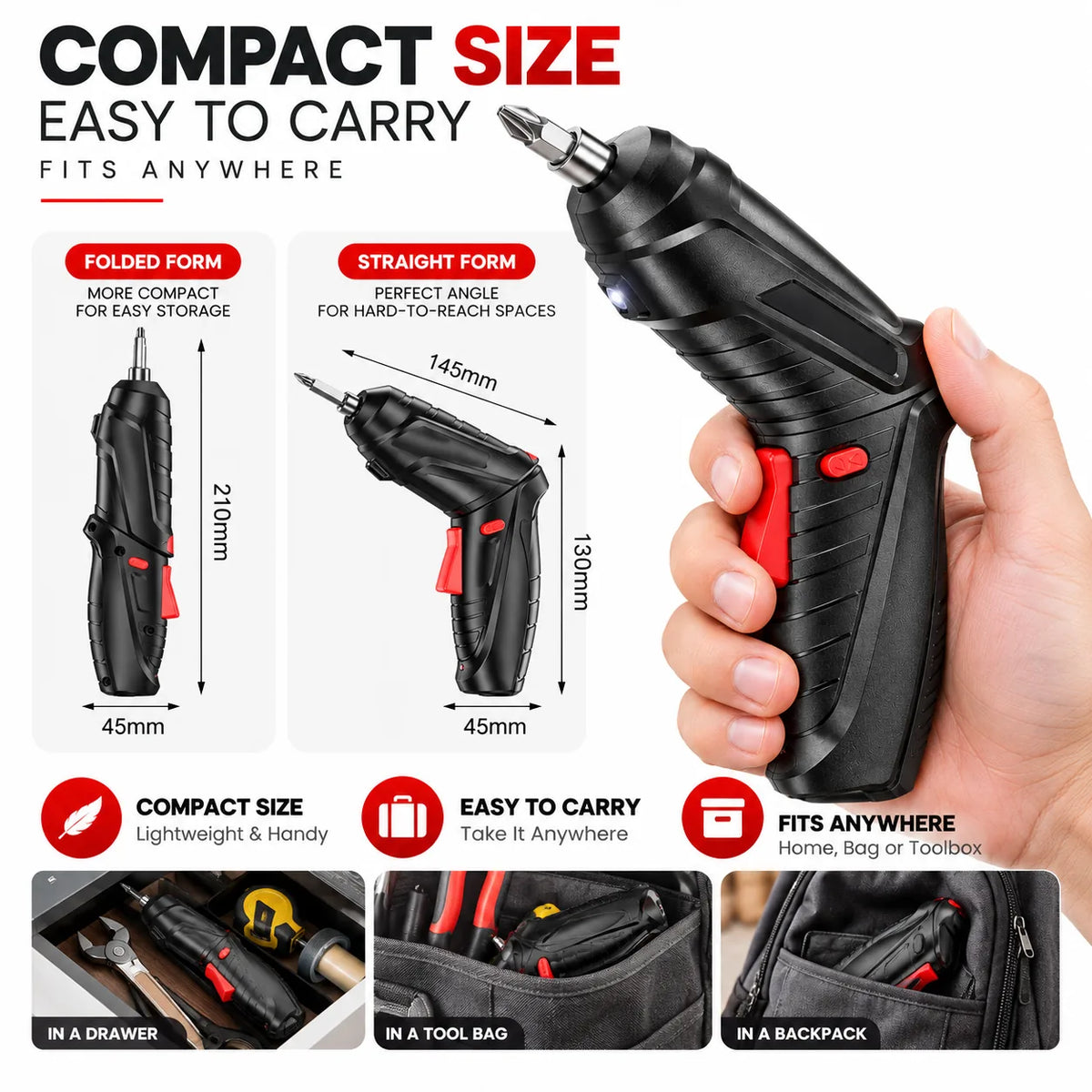 Electric Screw Driver Toolkit – USB rechargeable power