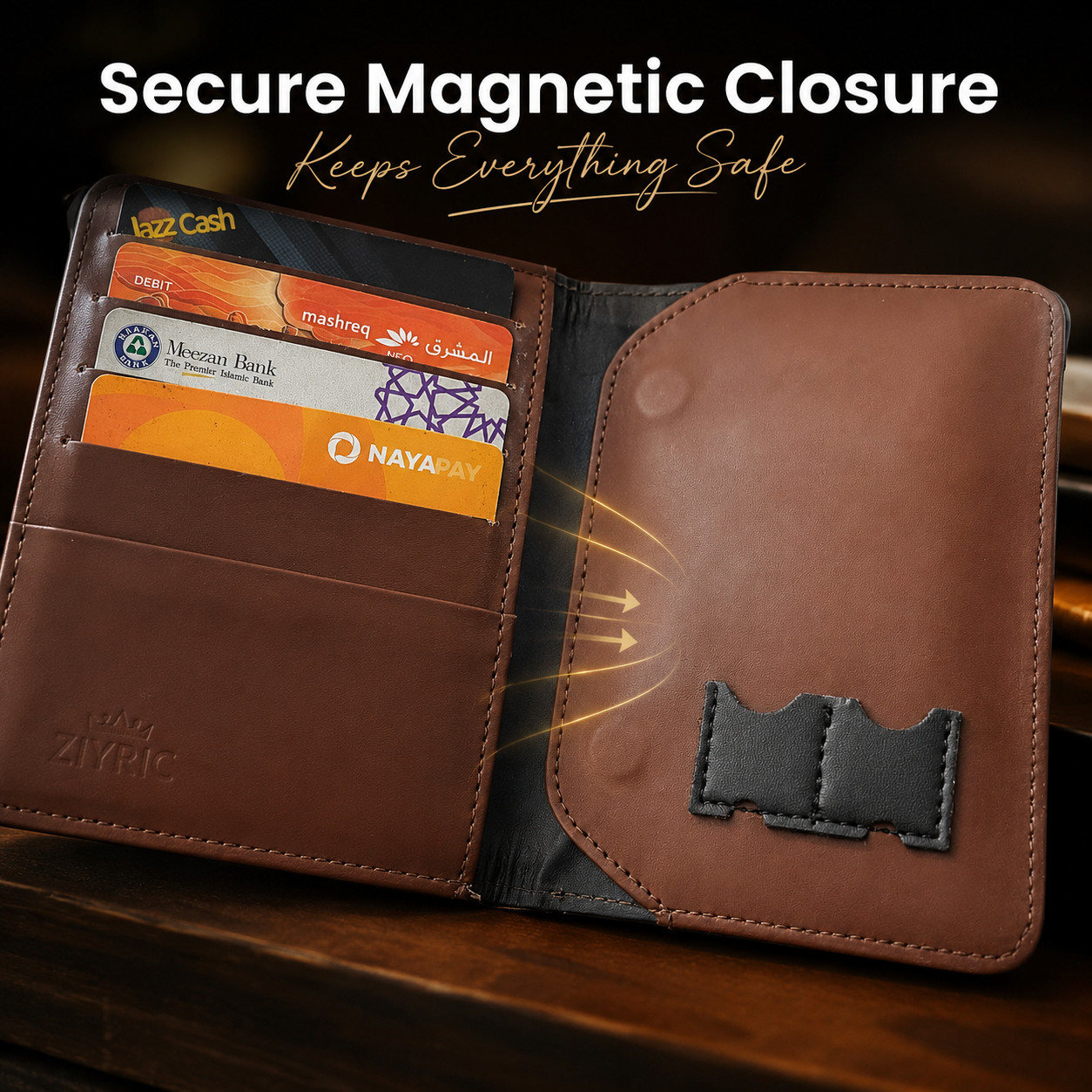 ZIYRIC Premium Leather Passport Holder & Wallet