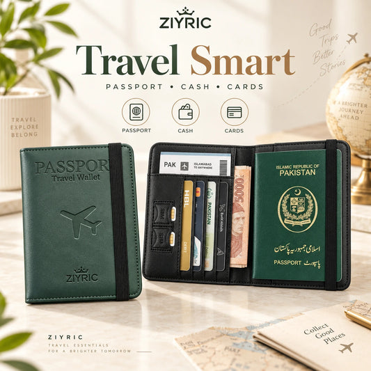 Ziyric Portable travel passport holder