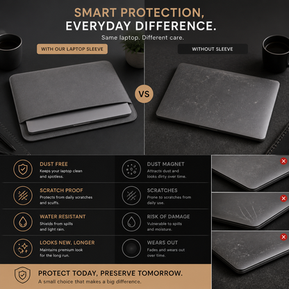 Professional PU Leather Laptop Sleeve