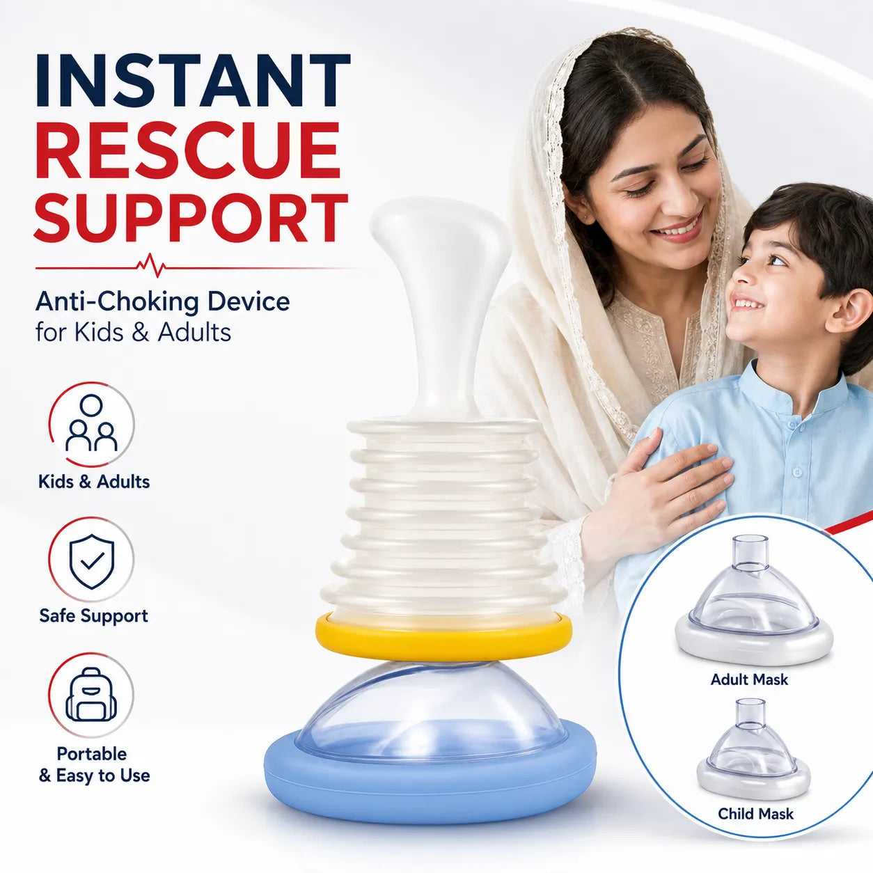 Portable Anti Choking Rescue Device Relief Kit