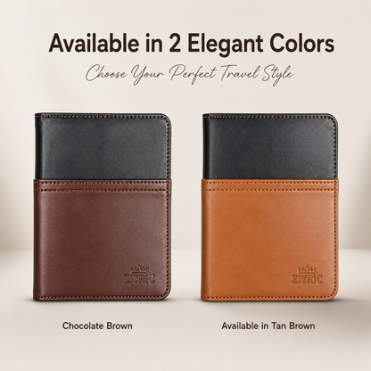 ZIYRIC Premium Leather Passport Holder & Wallet