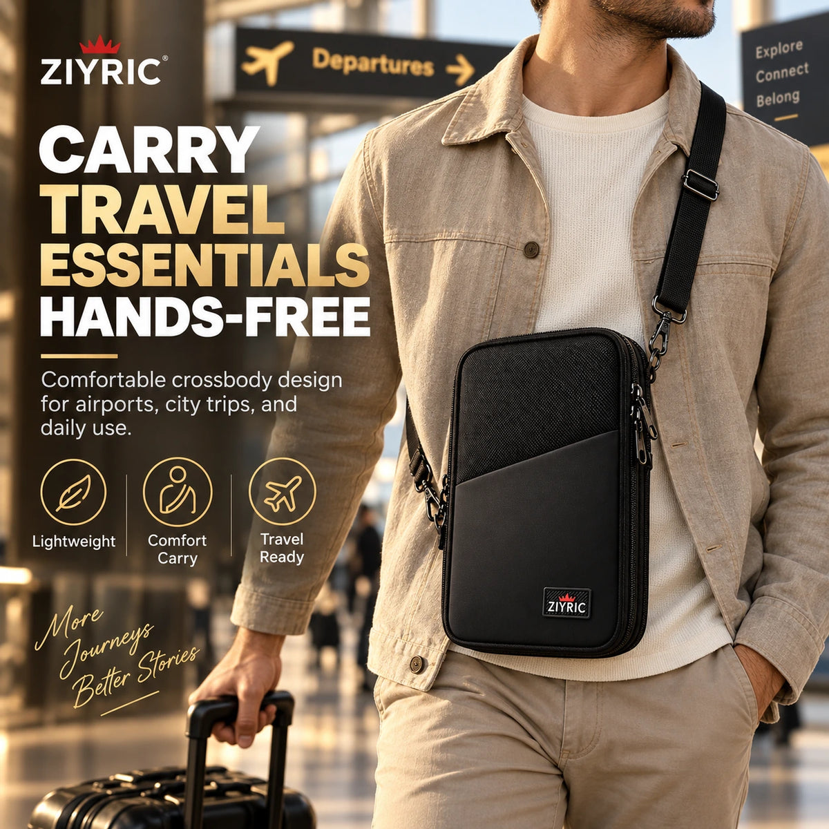 Ziyric Travel Mate Passport Pouch Bag