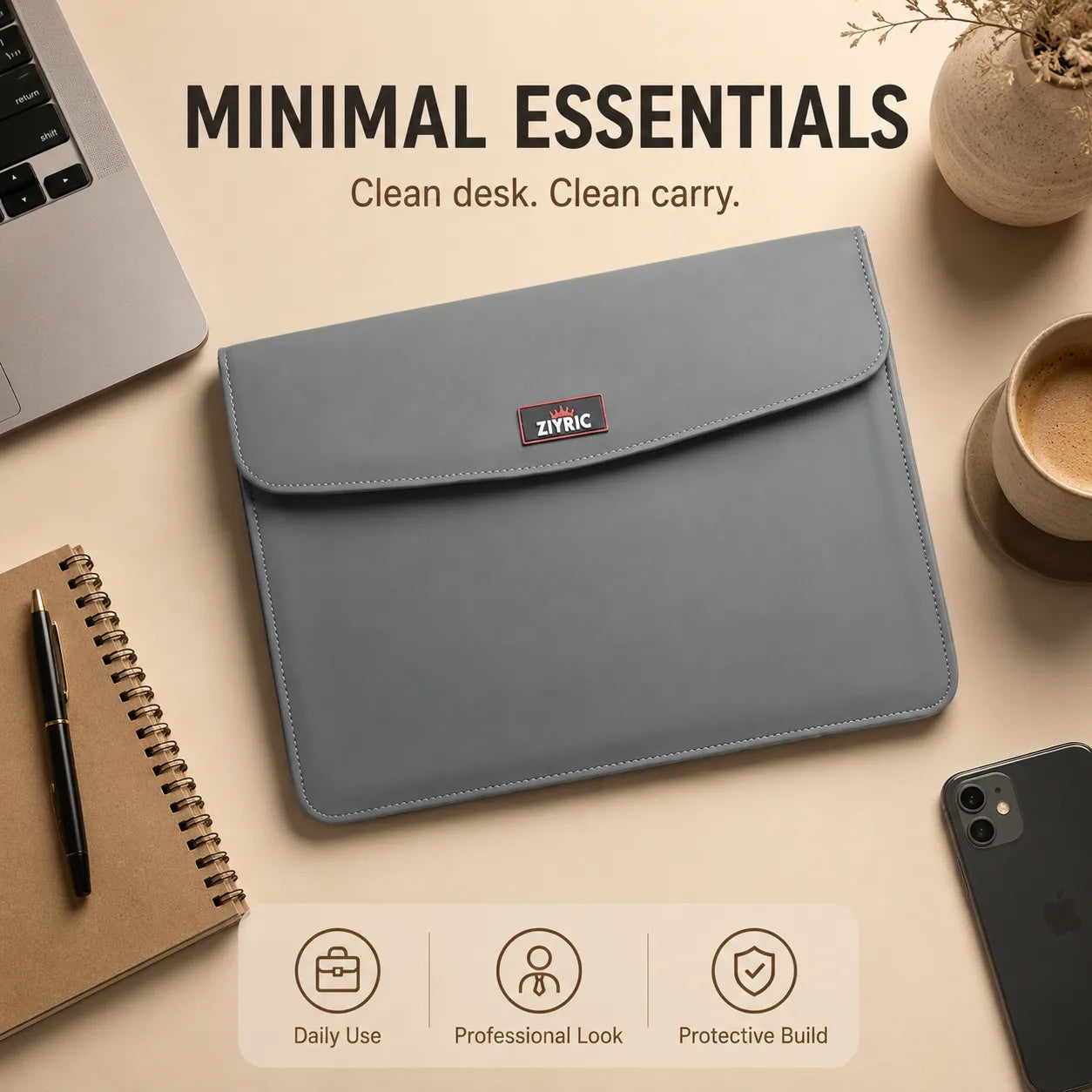 Professional PU Leather Laptop Sleeve