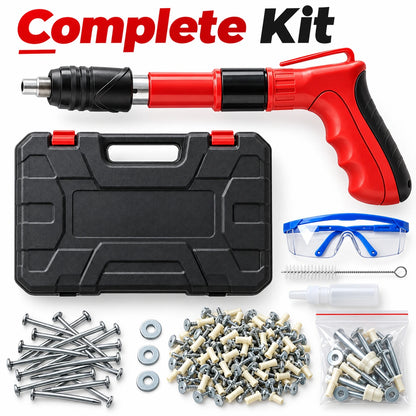 Concrete Nail Gun Kit with Accessories & Briefcase