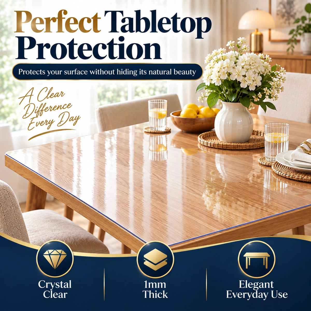 Transparent Protective & Waterproof Sheet 1mm Thickness