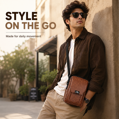 Ziyric Crossbody Shoulder Bag- Genuine Leather