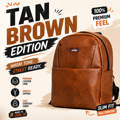 ZIYRIC Premium Leather Backpack