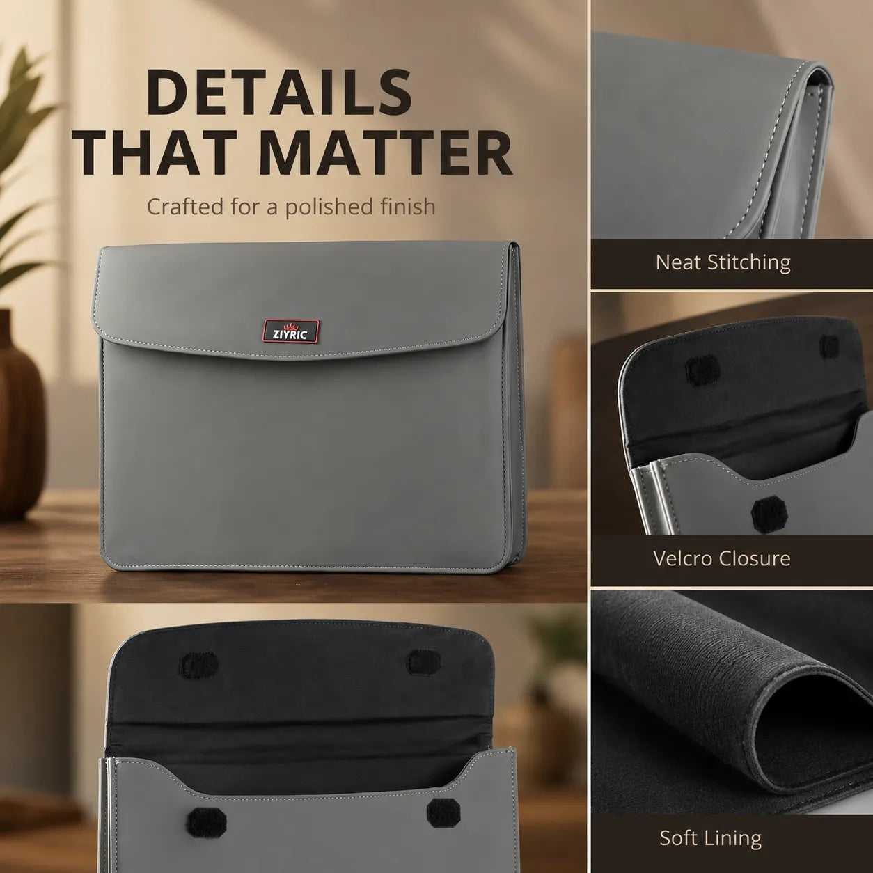 Professional PU Leather Laptop Sleeve