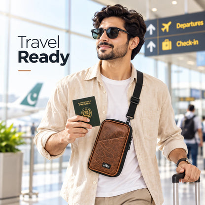 Ziyric Travel Mate Passport Pouch Bag Genuine Leather