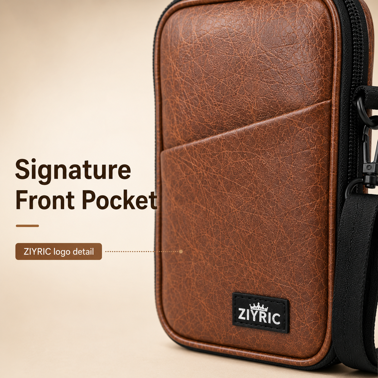 Ziyric Travel Mate Passport Pouch Bag Genuine Leather