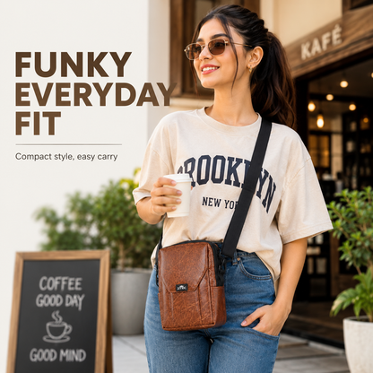 Ziyric Crossbody Shoulder Bag- Genuine Leather
