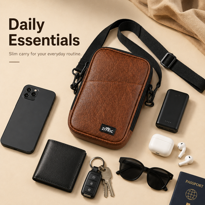 Ziyric Travel Mate Passport Pouch Bag Genuine Leather