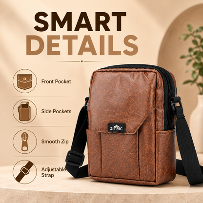 Ziyric Crossbody Shoulder Bag- Genuine Leather