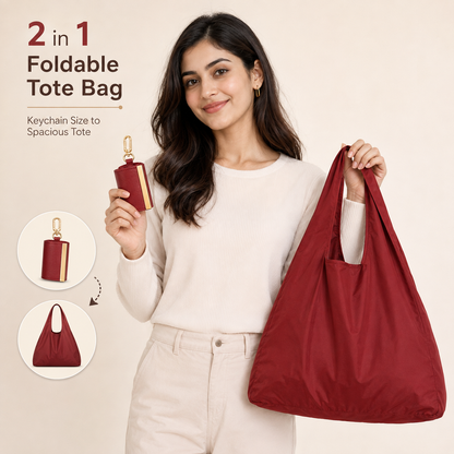 Foldable Keychain Tote Bag