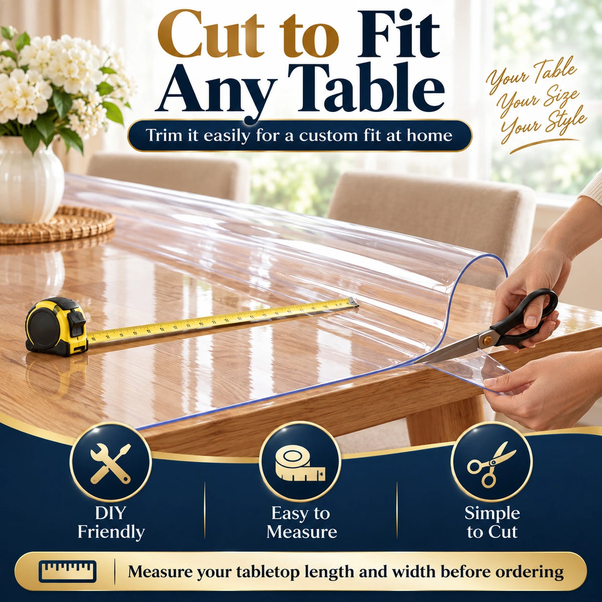 Transparent Protective & Waterproof Sheet 1mm Thickness