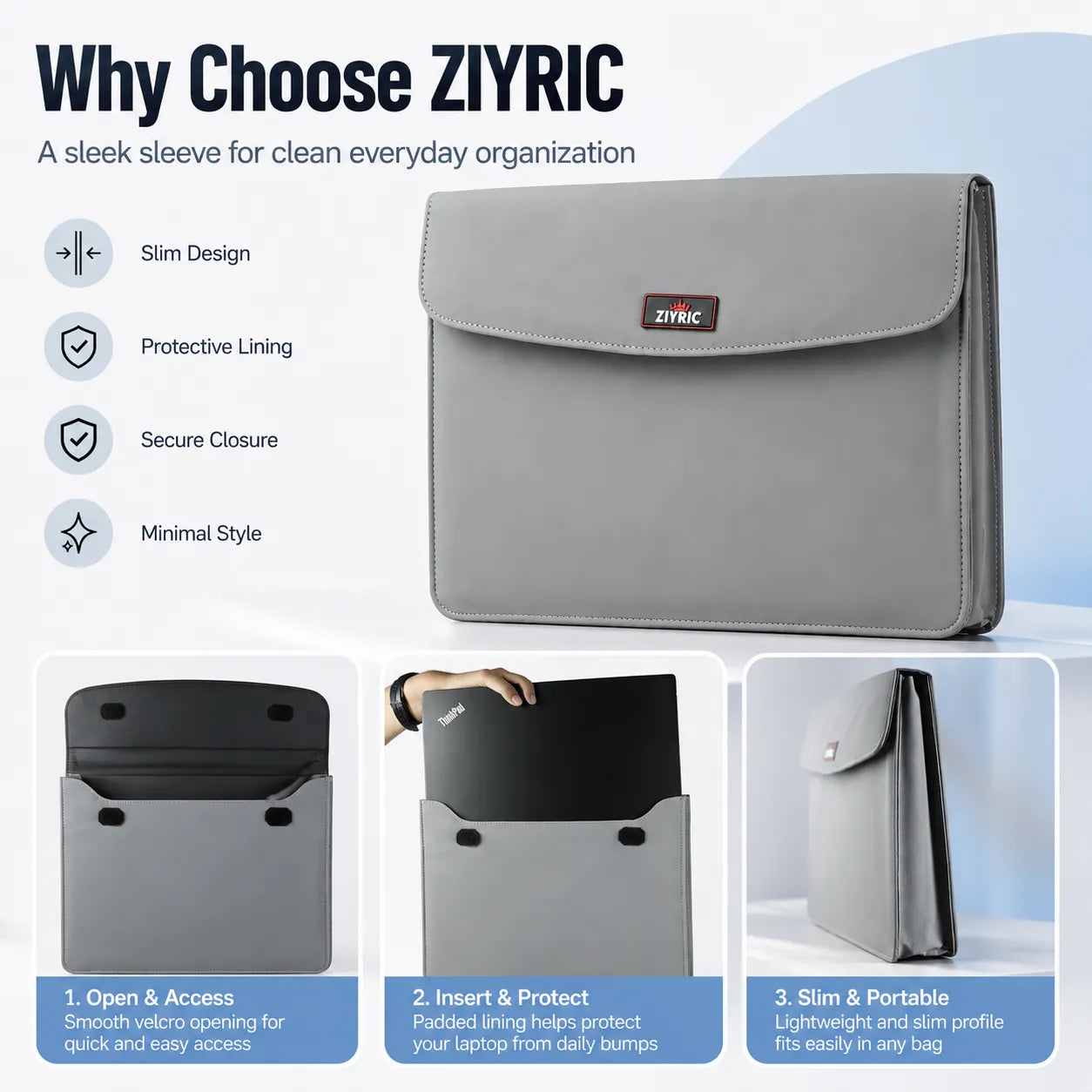 Professional PU Leather Laptop Sleeve