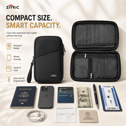 Ziyric Travel Mate Passport Pouch Bag