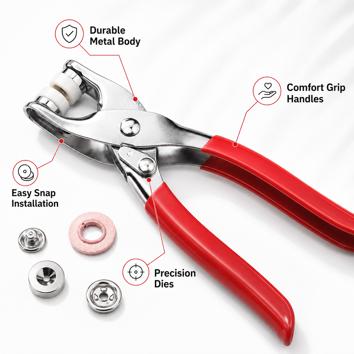 Tich button clipper with set of 30 Buttons