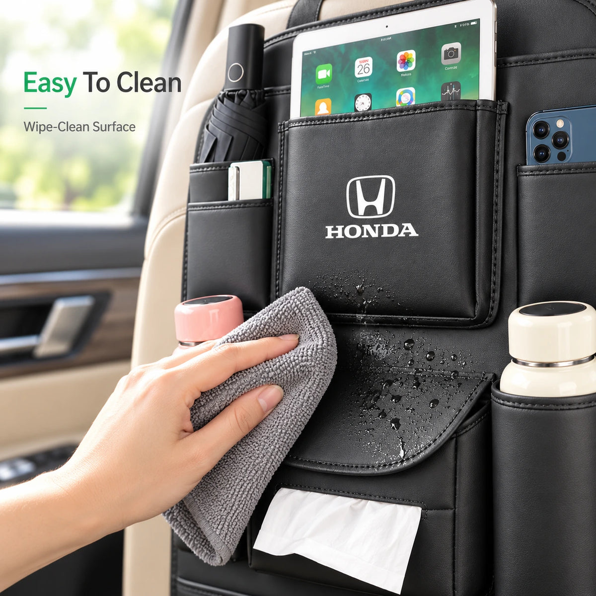Multi Function Car Back Seat Organizer For Toyota Honda Suzuki Kia Hyundai & More