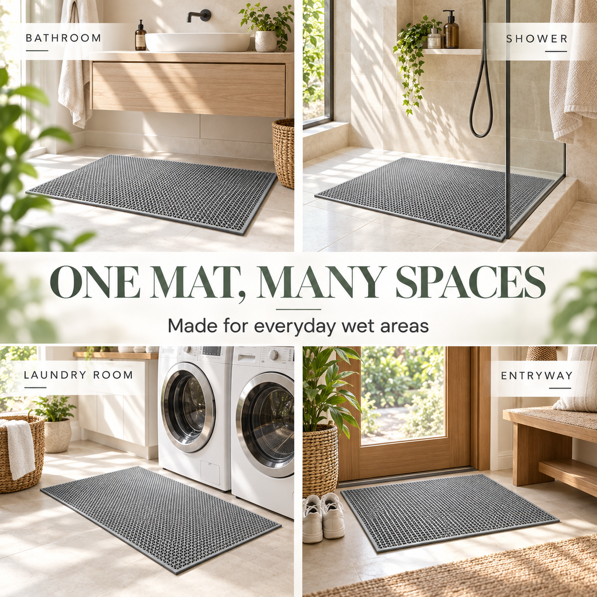 Non-Slip Drainage PVC Mat