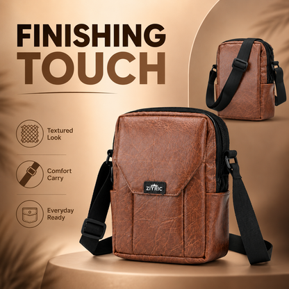 Ziyric Crossbody Shoulder Bag- Genuine Leather