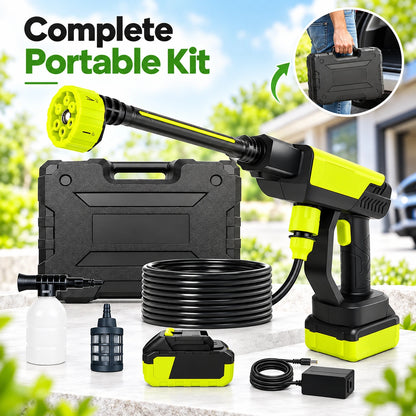 Portable Cordless High Pressure Washer Gun  Rechargeable Car & Home Cleaning Machine