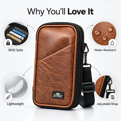 Ziyric Travel Mate Passport Pouch Bag Genuine Leather