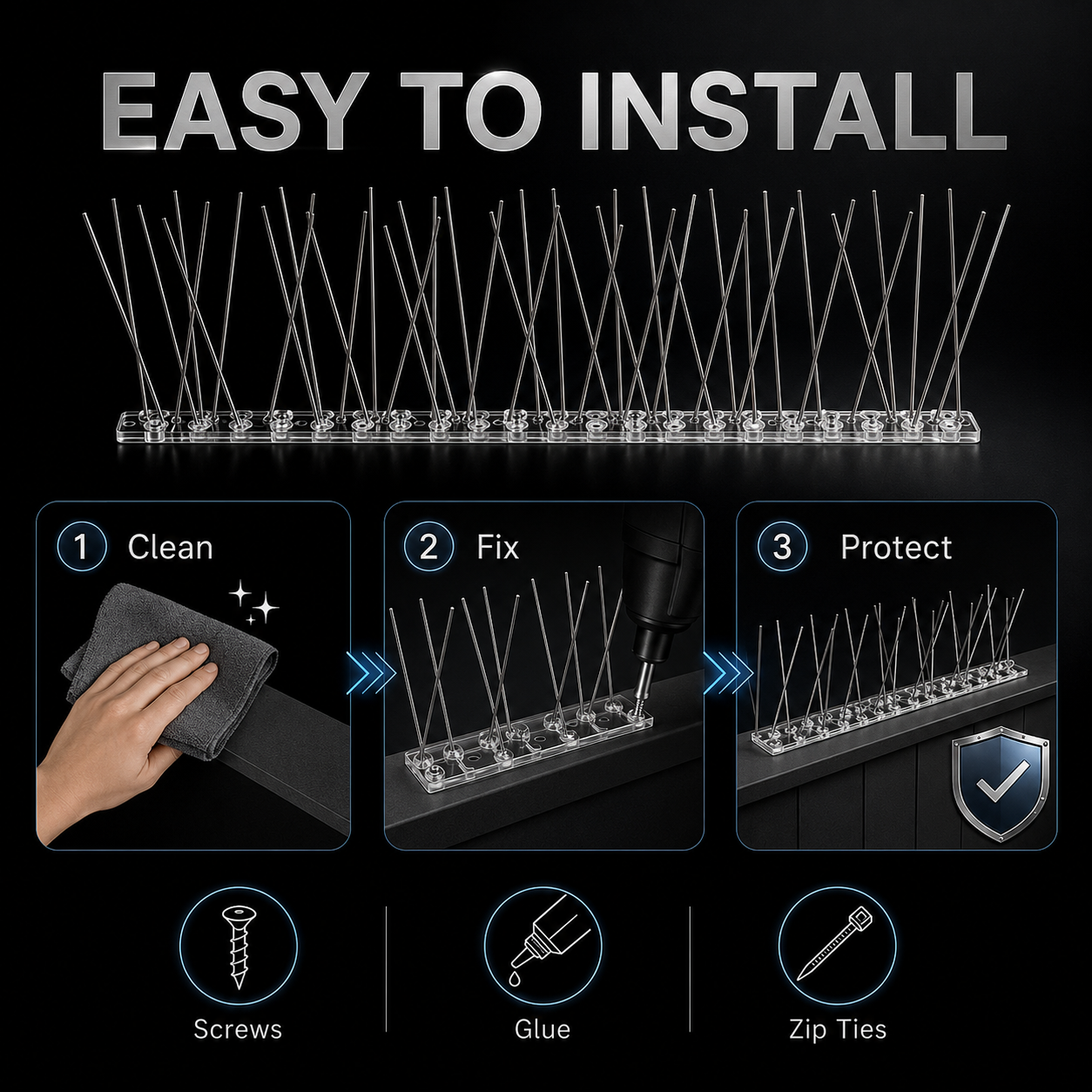 Anti Bird Spikes | Birds Repeller