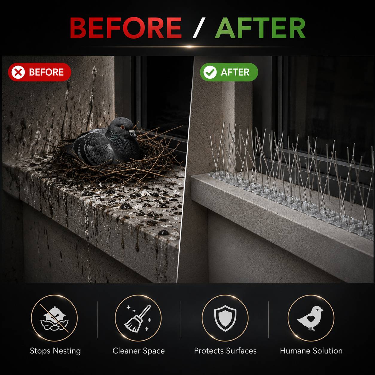 Anti Bird Spikes | Birds Repeller