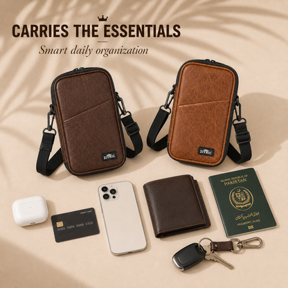 Ziyric Travel Mate Passport Pouch Bag Genuine Leather