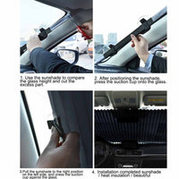 Thumbnail for Retractable Windshield Sun Shade Large