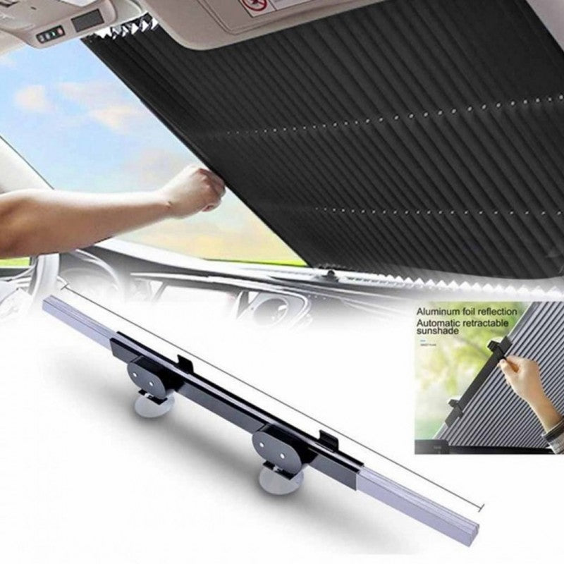 Retractable Windshield Sun Shade Large