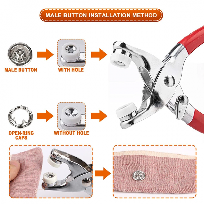 Tich button clipper with set of 30 Buttons