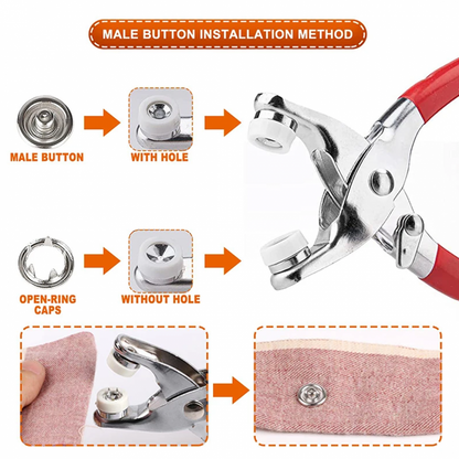 Tich button clipper with set of 30 Buttons
