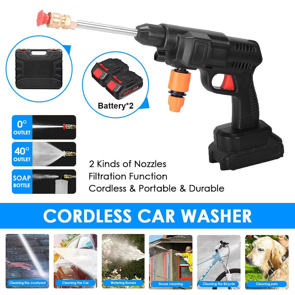Cordless High Pressure Water Cleaner Washer Spray 02 Battery Included