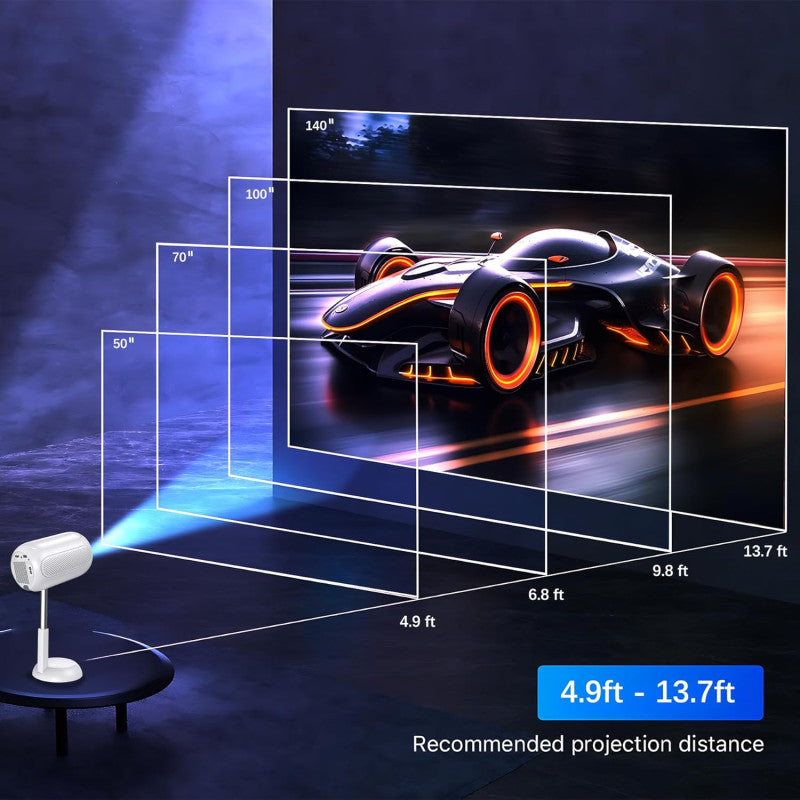TS-6 Smart projector Hidden Lift Gimbal Projector 2.4G 5G WIFI Home Theater