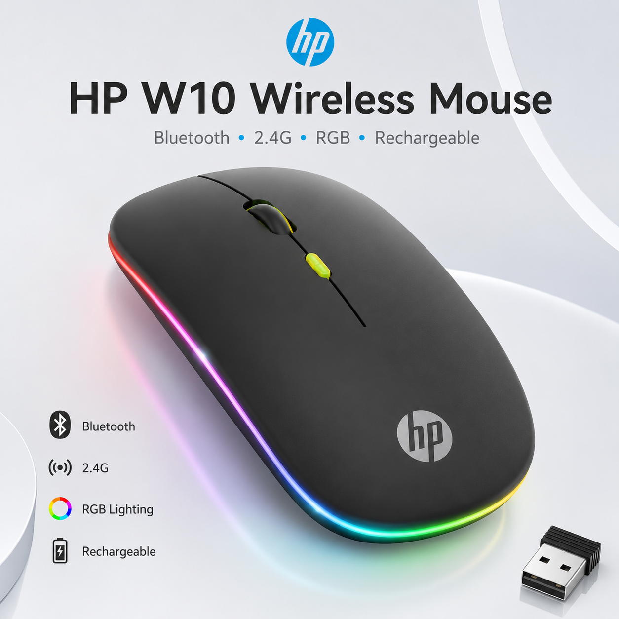 HP W10 Bluetooth & Wireless Dual Mode Mouse