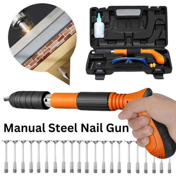Concrete Nail Gun Kit with Accessories & Briefcase