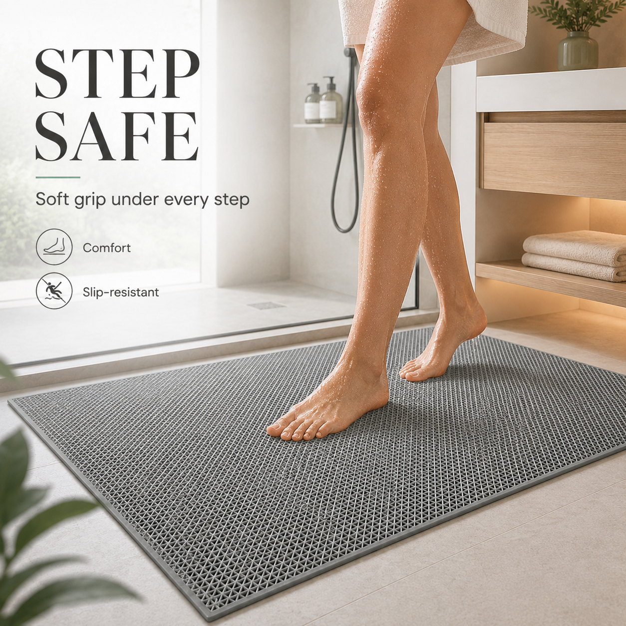 Non-Slip Drainage PVC Mat